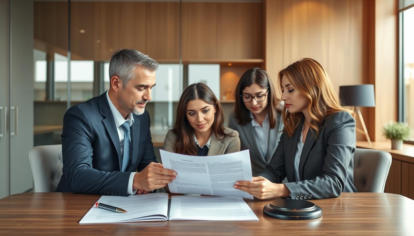 Senior legal team and family support